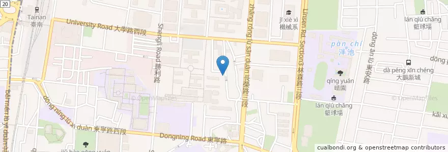 Mapa de ubicacion de Garden 18 en 臺灣, 臺南市, 東區.