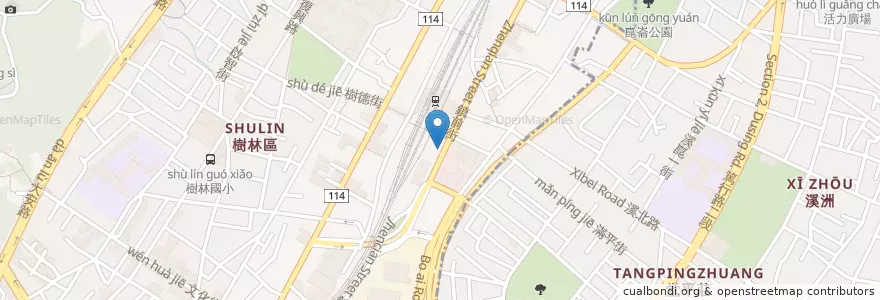 Mapa de ubicacion de 無敵家 赤肉大腸蚵仔麵線 en 台湾, 新北市, 樹林区.
