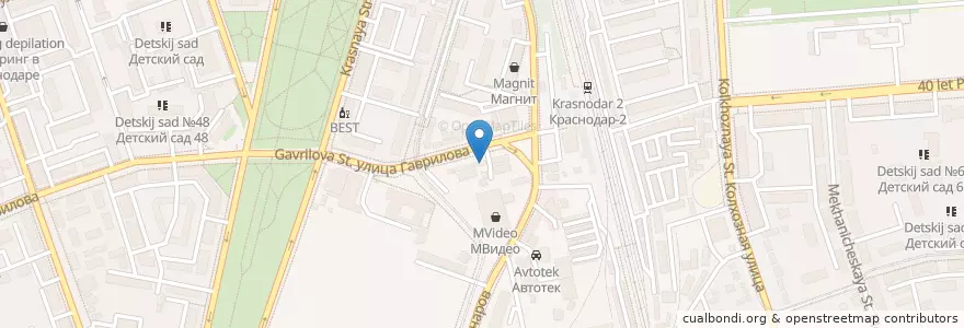 Mapa de ubicacion de Вега en Rusia, Южный Федеральный Округ, Краснодарский Край, Городской Округ Краснодар.