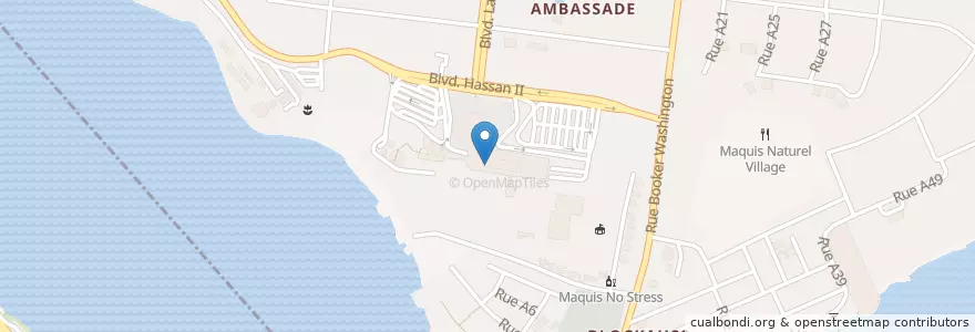 Mapa de ubicacion de La Brasserie en Ivoorkust, Abidjan, Cocody.