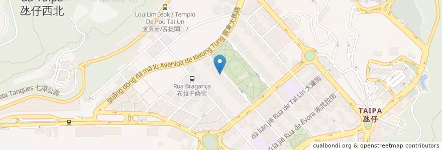 Mapa de ubicacion de Indian Kitchen en China, Cantão, Macau, Taipa, 珠海市, Nossa Senhora Do Carmo, Coloane, 香洲区, São Francisco Xavier.