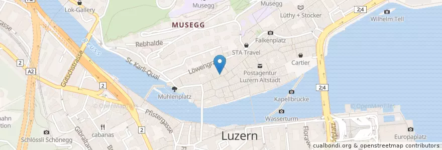 Mapa de ubicacion de Mashida en Schweiz/Suisse/Svizzera/Svizra, Luzern, Luzern.