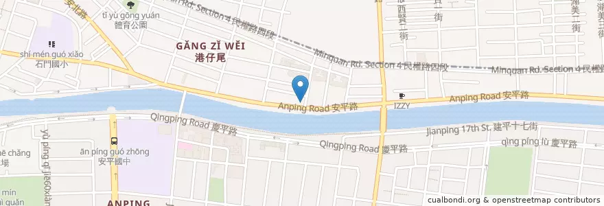 Mapa de ubicacion de 所長茶葉蛋 en 타이완, 타이난 시.