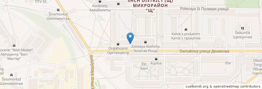 Mapa de ubicacion de Ладушка en ロシア, シベリア連邦管区, ノヴォシビルスク州, ノヴォシビルスク管区.