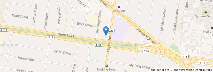 Mapa de ubicacion de 7-Eleven en Australie, Victoria, City Of Monash.