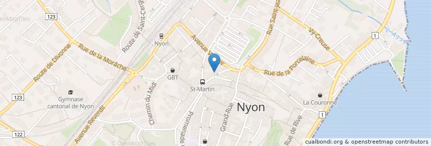 Mapa de ubicacion de Capitole en Suíça, Vaud, District De Nyon, Nyon.