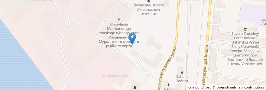 Mapa de ubicacion de Золотая Долина en Russie, District Fédéral Du Nord-Ouest, Oblast De Mourmansk, Городской Округ Мурманск.