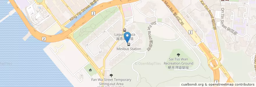 Mapa de ubicacion de 麗港城第二期 Laguna City Phase2 en 中国, 广东省, 香港 Hong Kong, 九龍 Kowloon, 新界 New Territories, 觀塘區 Kwun Tong District.