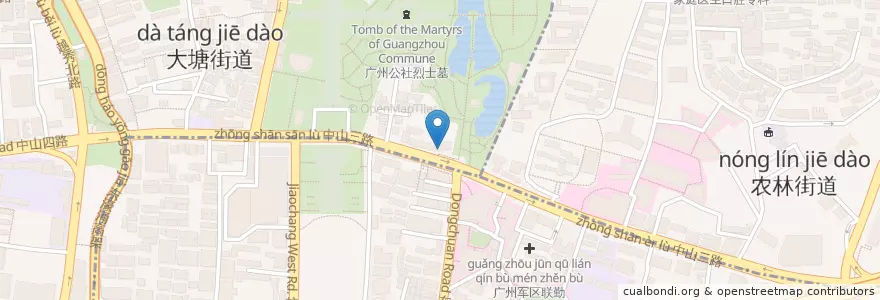 Mapa de ubicacion de 都城快餐 en 중국, 광둥성, 광저우시, 越秀区.