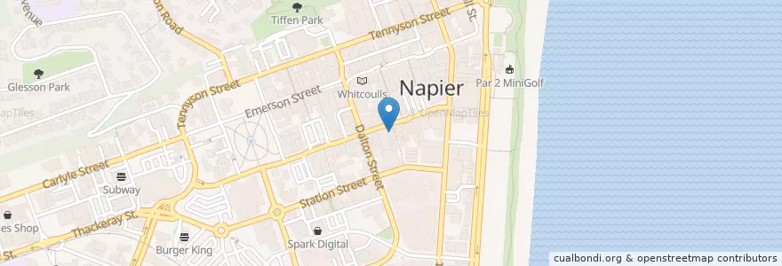 Mapa de ubicacion de Cafe DMP en Nouvelle-Zélande, Hawke's Bay, Napier City.