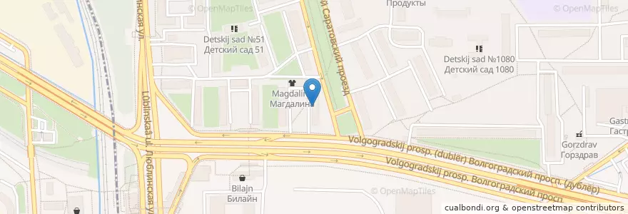 Mapa de ubicacion de ИФК en Rusia, Distrito Federal Central, Москва, Юго-Восточный Административный Округ, Район Текстильщики.
