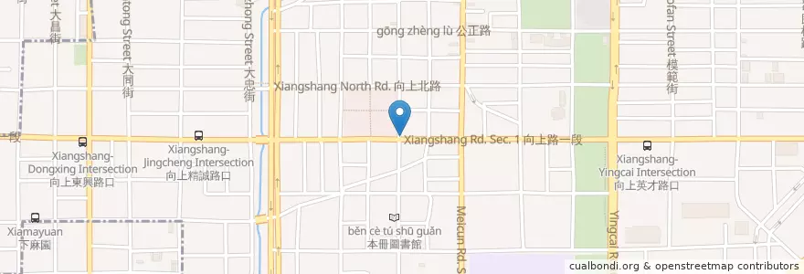 Mapa de ubicacion de 中一中藥房 en 台湾, 台中市, 西区.