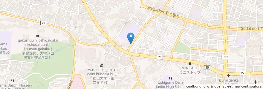Mapa de ubicacion de 七福家 en Japan, Tokio, 新宿区.