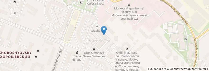 Mapa de ubicacion de Zeusvet en Russia, Distretto Federale Centrale, Москва, Северный Административный Округ, Хорошёвский Район.