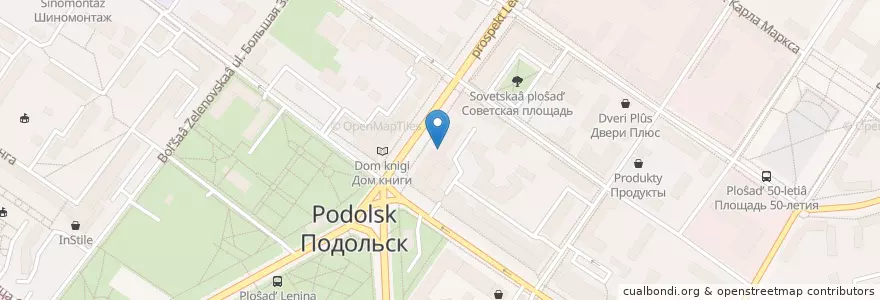Mapa de ubicacion de Фора банк en Rusland, Centraal Federaal District, Oblast Moskou, Городской Округ Подольск.