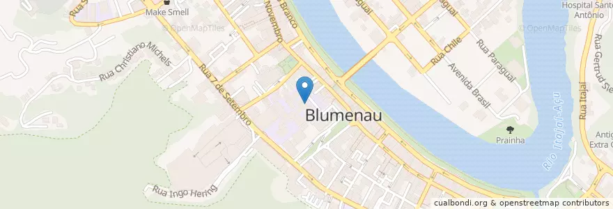 Mapa de ubicacion de FAE en Brezilya, Güney Bölgesi, Santa Catarina, Região Geográfica Intermediária De Blumenau, Microrregião De Blumenau, Blumenau.