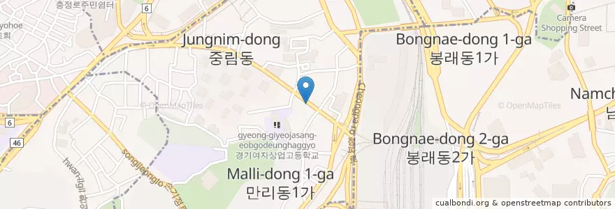 Mapa de ubicacion de Myeng Dong Kangsu Speciality Store en Südkorea, Seoul, 중구, 중림동.