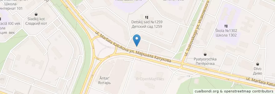 Mapa de ubicacion de Бургер Кинг en Russie, District Fédéral Central, Moscou, Северо-Западный Административный Округ, Район Строгино.