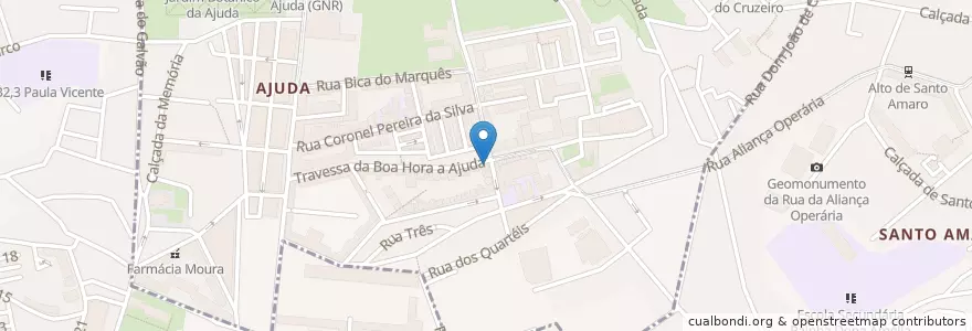 Mapa de ubicacion de Caixa Geral de Depósitos en Portugal, Aire Métropolitaine De Lisbonne, Lisbonne, Grande Lisboa, Lisbonne, Ajuda, Belém.
