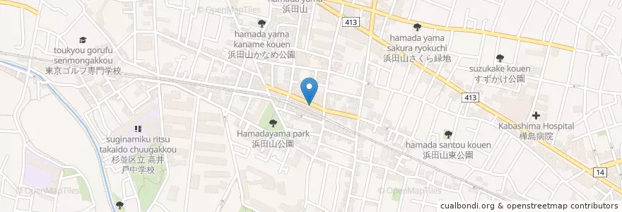 Mapa de ubicacion de ガスト en 日本, 東京都, 杉並区.