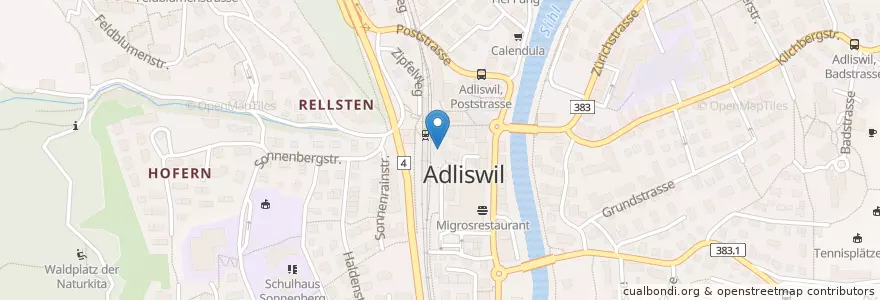 Mapa de ubicacion de Gleis 1 en 스위스, 취리히, Bezirk Horgen, Adliswil.