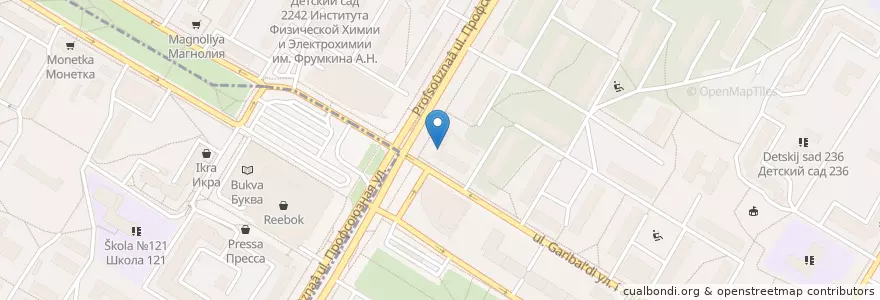 Mapa de ubicacion de Стардогс en Russia, Distretto Federale Centrale, Москва, Юго-Западный Административный Округ, Район Черёмушки.