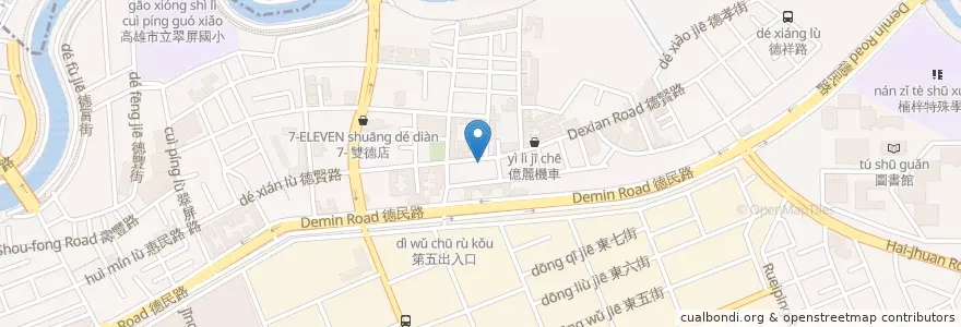 Mapa de ubicacion de 德昌藥局 德賢店 en Taïwan, Kaohsiung, 楠梓區.