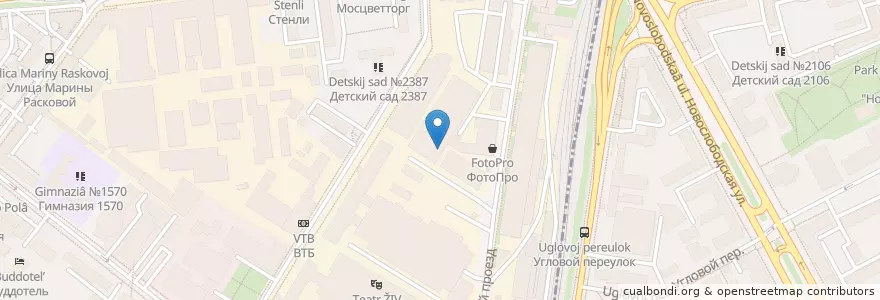 Mapa de ubicacion de Какао en Rusya Federasyonu, Центральный Федеральный Округ, Москва.