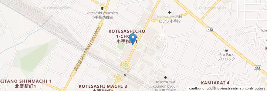 Mapa de ubicacion de 三井住友銀行 en Japão, 埼玉県, 所沢市.