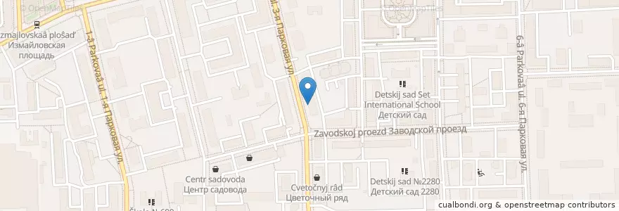 Mapa de ubicacion de Фертимед en Russia, Distretto Federale Centrale, Москва, Восточный Административный Округ, Район Измайлово.