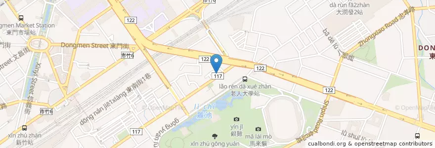 Mapa de ubicacion de 肉舖韓國烤肉 en Tayvan, 臺灣省, Hsinchu, 東區.