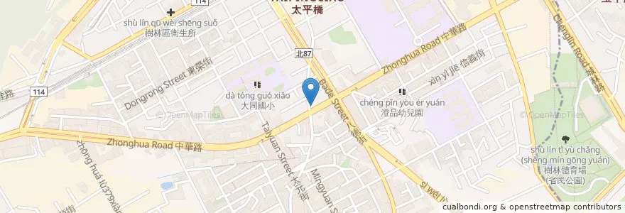 Mapa de ubicacion de 來發咖啡吧 en Taiwan, Nuova Taipei, Distretto Di Shulin.