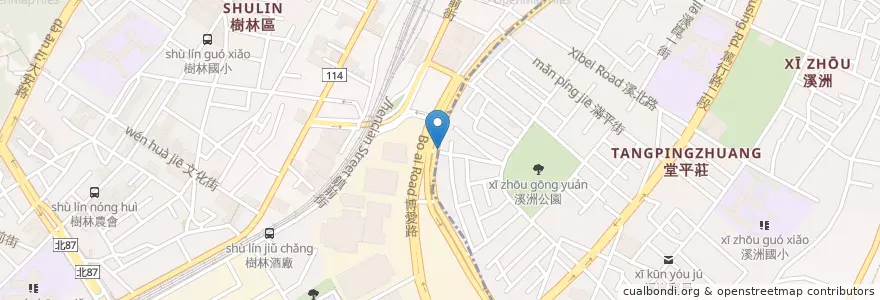 Mapa de ubicacion de 東隆宮 en Taiwán, Nuevo Taipéi, 樹林區.