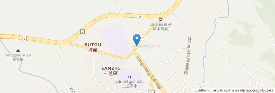 Mapa de ubicacion de 老地方小籠湯包 en تايوان, تايبيه الجديدة, 三芝區.