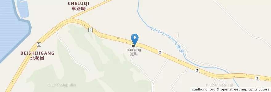 Mapa de ubicacion de 邊界驛站三芝店 en تايوان, تايبيه الجديدة, 三芝區.