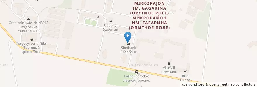 Mapa de ubicacion de Сбербанк en Rusia, Distrito Federal Central, Óblast De Moscú, Городской Округ Балашиха.