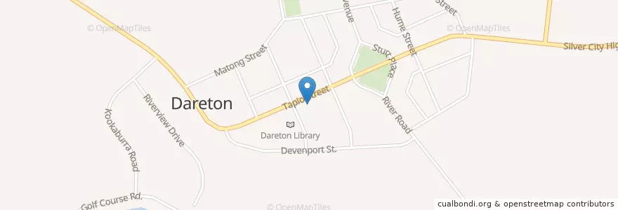 Mapa de ubicacion de Dareton Post Office en استرالیا, New South Wales.