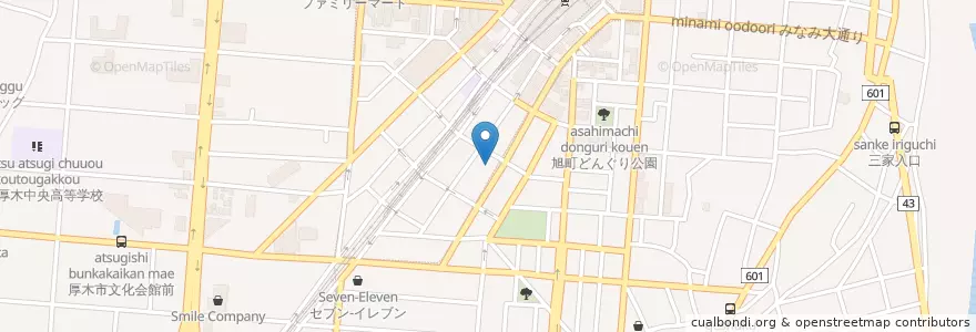 Mapa de ubicacion de りそな銀行 en 일본, 가나가와현, 厚木市.