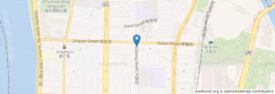 Mapa de ubicacion de Street Food en 台湾, 新北市, 台北市, 大同区.