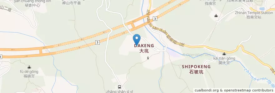 Mapa de ubicacion de 南海普陀山寺 en 台湾, 新北市, 台北市, 文山区.