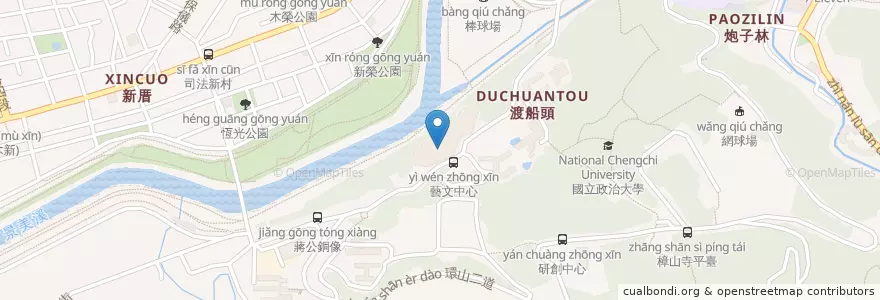 Mapa de ubicacion de 文山政大郵局 en 台湾, 新北市, 台北市, 文山区.