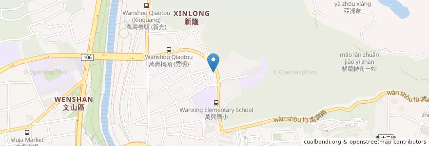 Mapa de ubicacion de 木柵協天宮 en 台湾, 新北市, 台北市, 文山区.