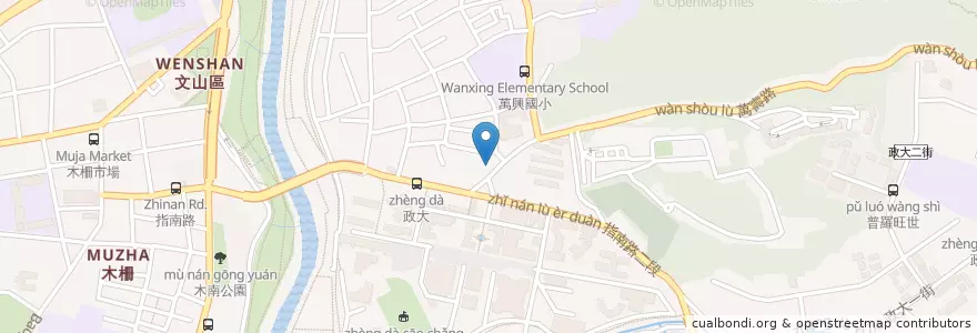Mapa de ubicacion de 楊記小吃 en تایوان, 新北市, تایپه, 文山區.