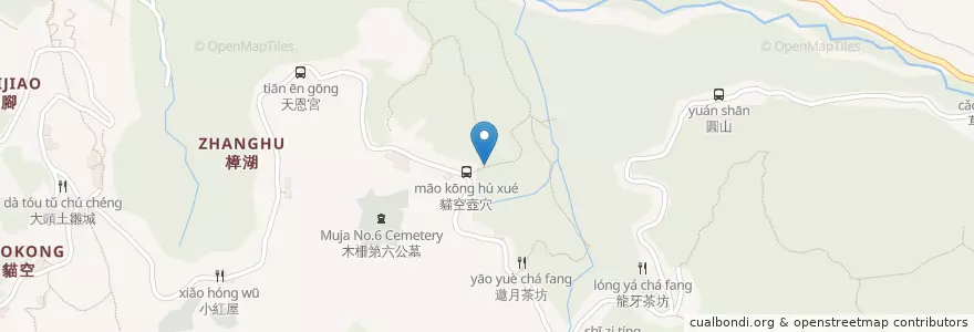 Mapa de ubicacion de 貓空土地公 en 台湾, 新北市, 台北市, 文山区.