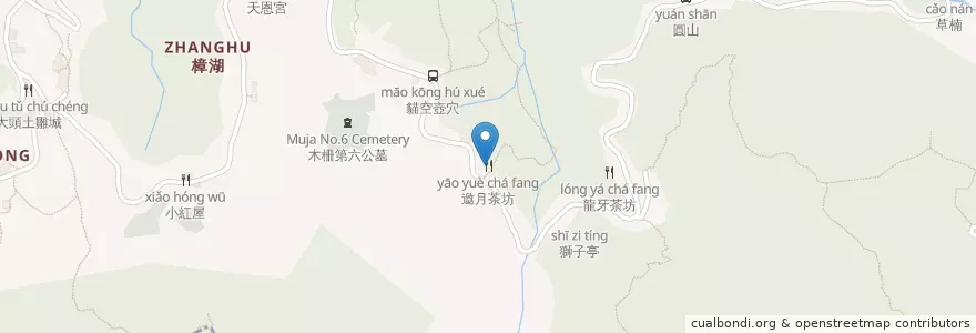 Mapa de ubicacion de 邀月茶坊 en 台湾, 新北市, 台北市, 文山区.