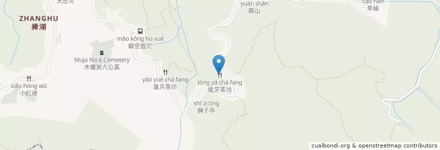 Mapa de ubicacion de 龍牙茶坊 en 타이완, 신베이 시, 타이베이시, 원산 구.