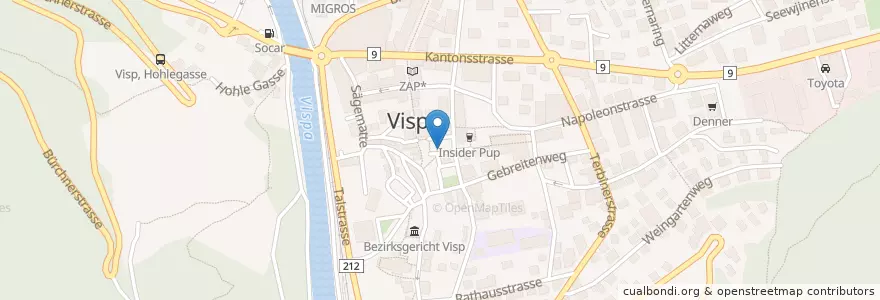 Mapa de ubicacion de Old Dublin en 瑞士, Valais/Wallis, Visp, Visp.