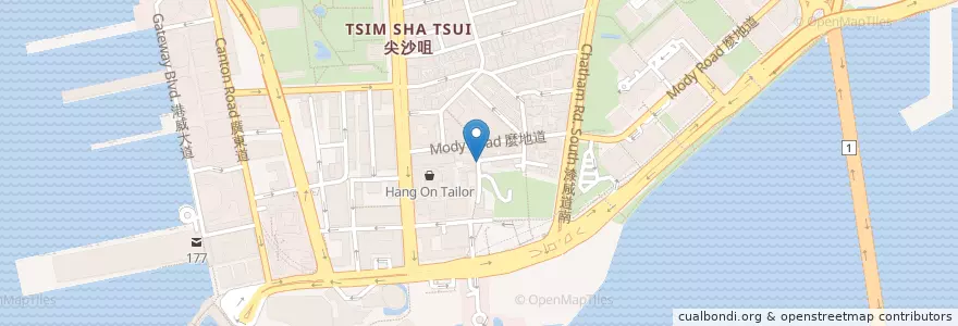 Mapa de ubicacion de 一蘭拉麵 en China, Guangdong, Hongkong, New Territories, 油尖旺區 Yau Tsim Mong District.