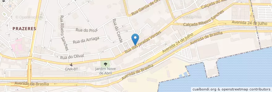 Mapa de ubicacion de Picanha Janelas Verdes en 포르투갈, Área Metropolitana De Lisboa, Lisboa, Grande Lisboa, 리스본, Estrela.