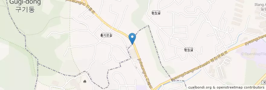 Mapa de ubicacion de Cafebee en 대한민국, 서울, 종로구, 평창동, 부암동.
